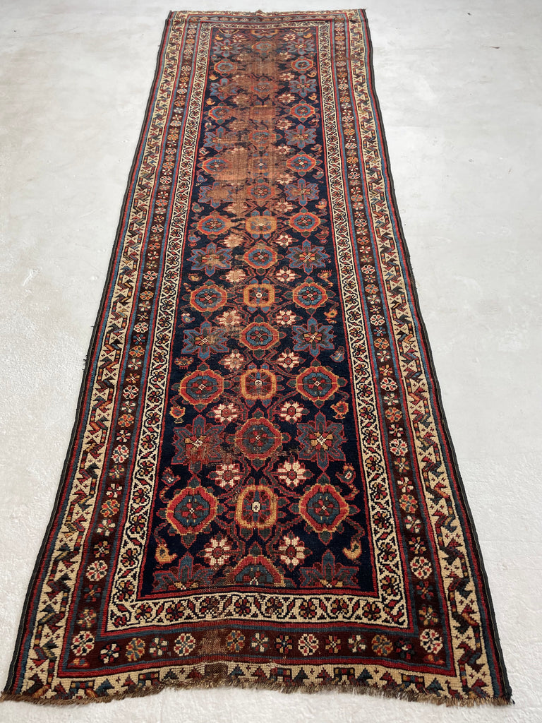 GORGEOUS Antique Veramin Runner | Distressed to Perfection with Organic Wool | 3.6 x 10.4