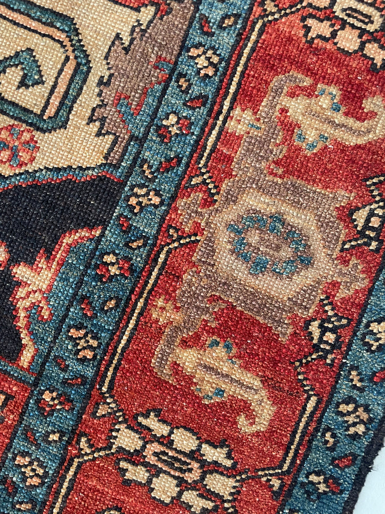 SOLD | ENORMOUS Palace Size Vintage Serapi Design | Decorative Rust, Aubergine Plum, Caramel, Apricot | 9.10 x 16.7