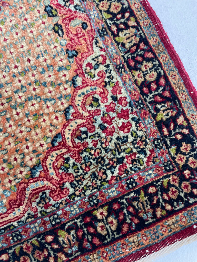SUPURB Antique Mat | Powerful Sprawling Tree Of Life Design, Silky Wool Natural Dyes | 2 x 3