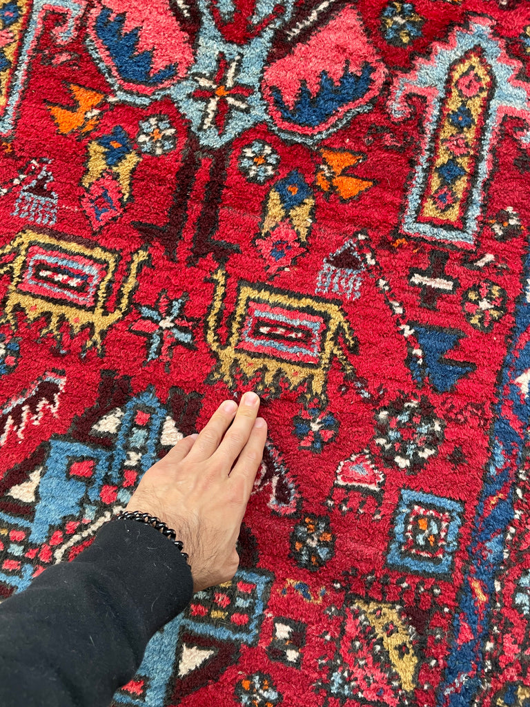 SOLD | UNBELIEVABLY CHARMING Vintage Tribal Runner with Nomadic Motifs & Gorgeous Colors | ~ 3.1 x 10.8