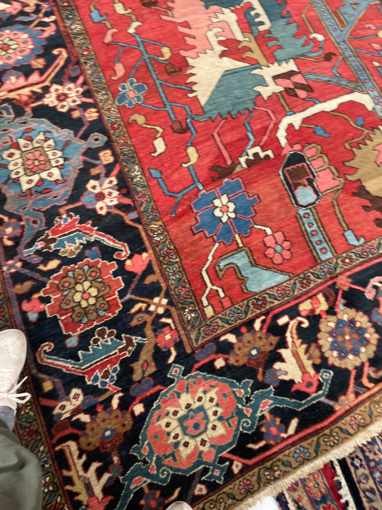 SOLD | LEGENDARY ONE OF ONE - TURN OF THE CENTURY PALATIAL MASTERPIECE | PALACE SIZE BLOOMING JUNGLE DESIGN | 14 x 22