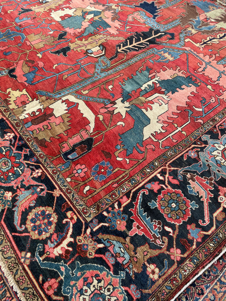 SOLD | LEGENDARY ONE OF ONE - TURN OF THE CENTURY PALATIAL MASTERPIECE | PALACE SIZE BLOOMING JUNGLE DESIGN | 14 x 22