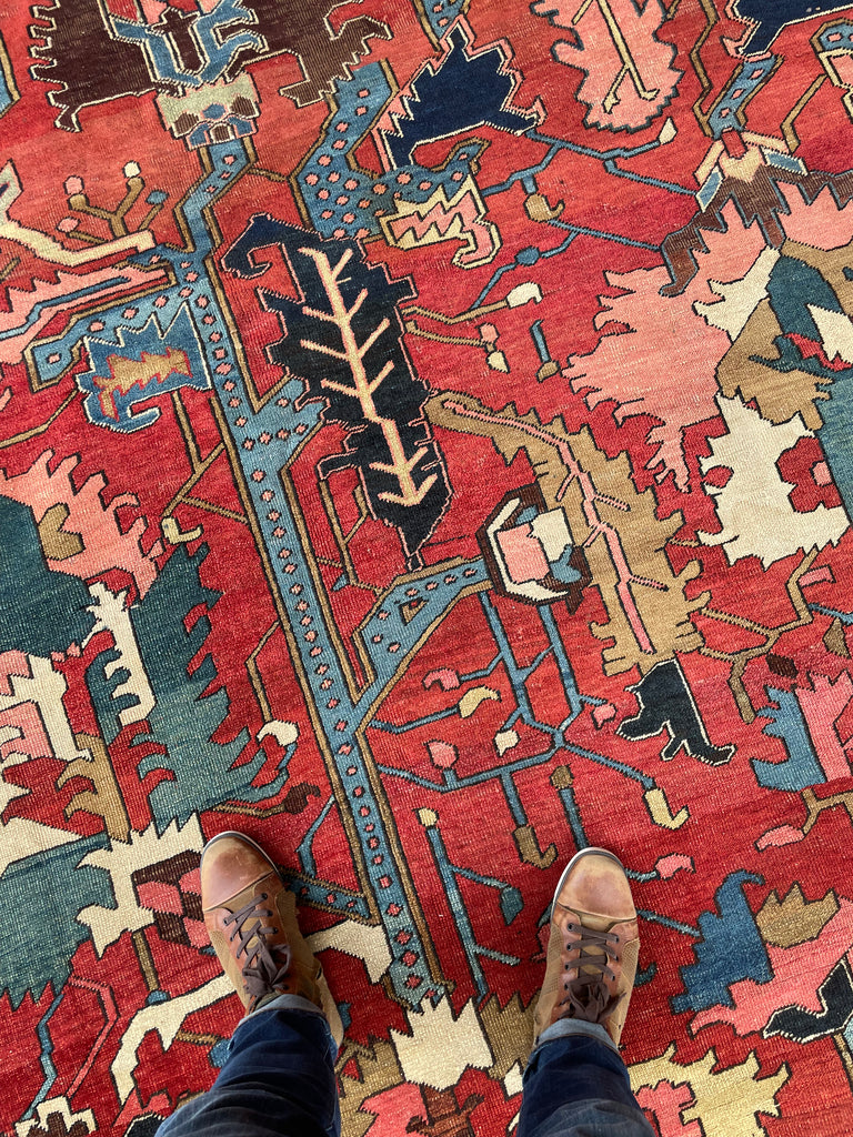SOLD | LEGENDARY ONE OF ONE - TURN OF THE CENTURY PALATIAL MASTERPIECE | PALACE SIZE BLOOMING JUNGLE DESIGN | 14 x 22