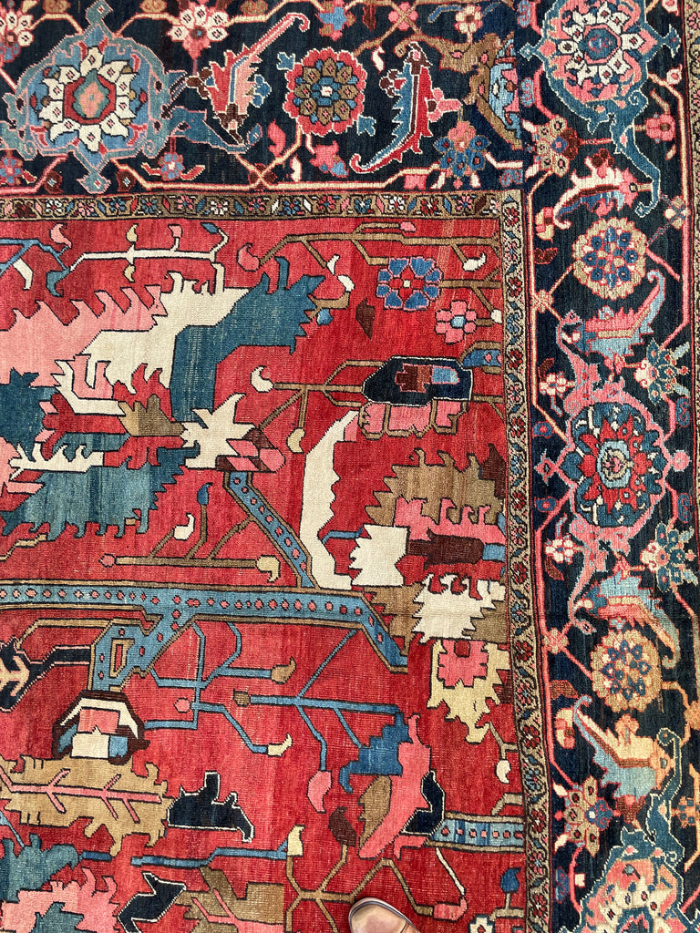 SOLD | LEGENDARY ONE OF ONE - TURN OF THE CENTURY PALATIAL MASTERPIECE | PALACE SIZE BLOOMING JUNGLE DESIGN | 14 x 22