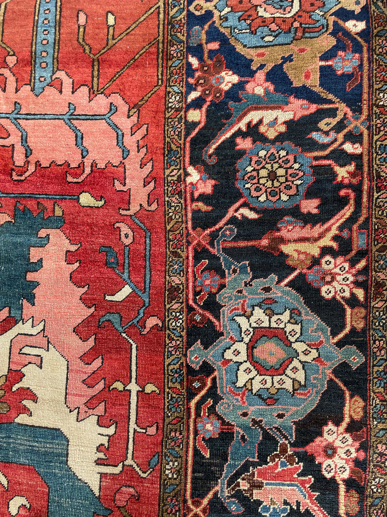 SOLD | LEGENDARY ONE OF ONE - TURN OF THE CENTURY PALATIAL MASTERPIECE | PALACE SIZE BLOOMING JUNGLE DESIGN | 14 x 22