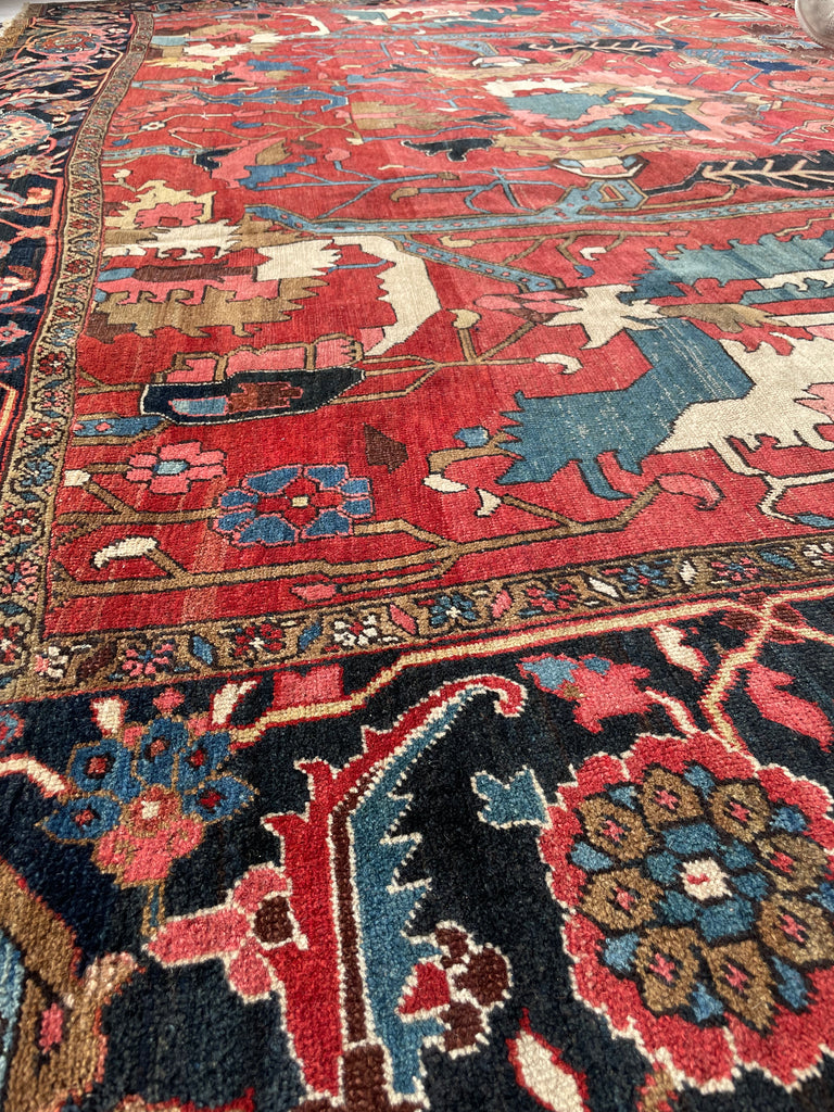 SOLD | LEGENDARY ONE OF ONE - TURN OF THE CENTURY PALATIAL MASTERPIECE | PALACE SIZE BLOOMING JUNGLE DESIGN | 14 x 22