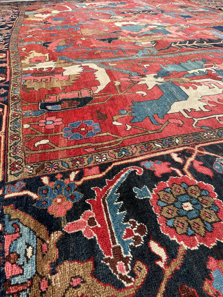 SOLD | LEGENDARY ONE OF ONE - TURN OF THE CENTURY PALATIAL MASTERPIECE | PALACE SIZE BLOOMING JUNGLE DESIGN | 14 x 22