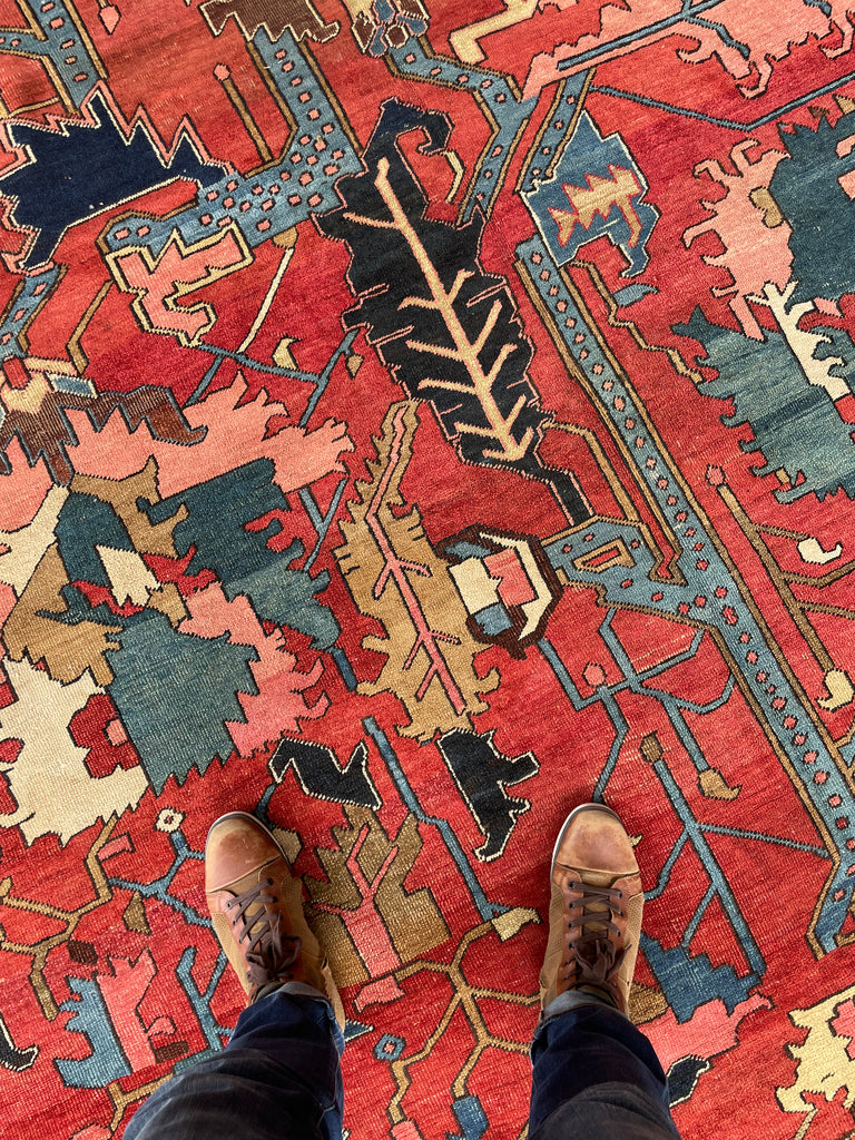 SOLD | LEGENDARY ONE OF ONE - TURN OF THE CENTURY PALATIAL MASTERPIECE | PALACE SIZE BLOOMING JUNGLE DESIGN | 14 x 22