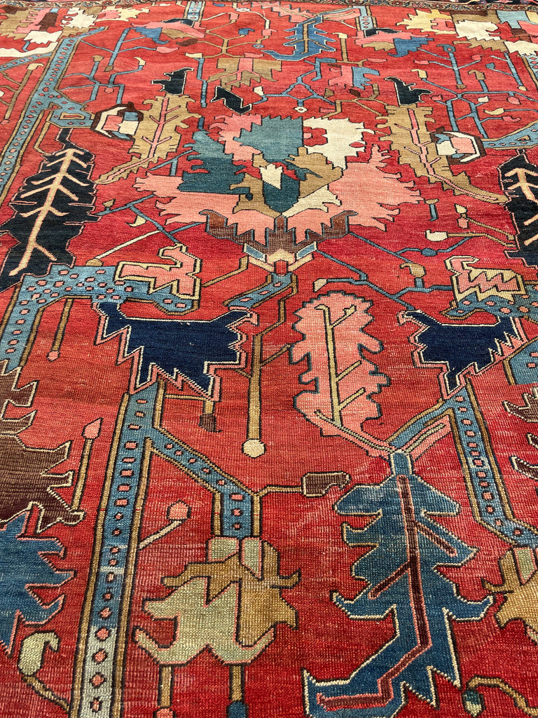SOLD | LEGENDARY ONE OF ONE - TURN OF THE CENTURY PALATIAL MASTERPIECE | PALACE SIZE BLOOMING JUNGLE DESIGN | 14 x 22