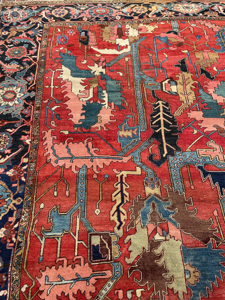 SOLD | LEGENDARY ONE OF ONE - TURN OF THE CENTURY PALATIAL MASTERPIECE | PALACE SIZE BLOOMING JUNGLE DESIGN | 14 x 22