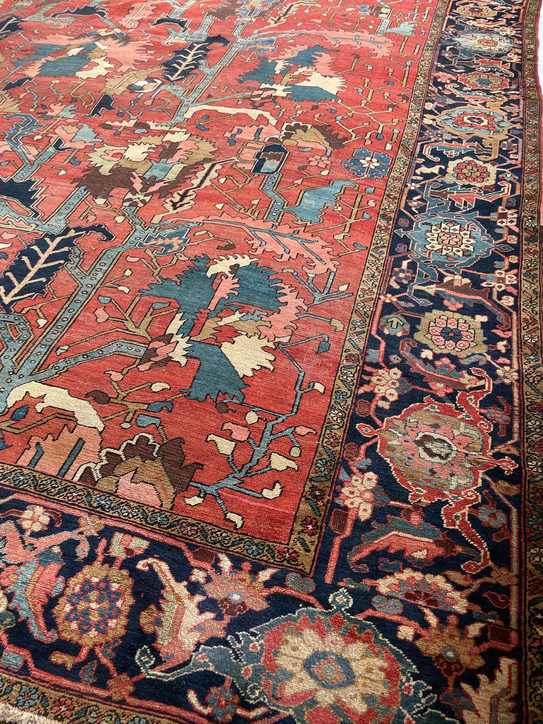 SOLD | LEGENDARY ONE OF ONE - TURN OF THE CENTURY PALATIAL MASTERPIECE | PALACE SIZE BLOOMING JUNGLE DESIGN | 14 x 22