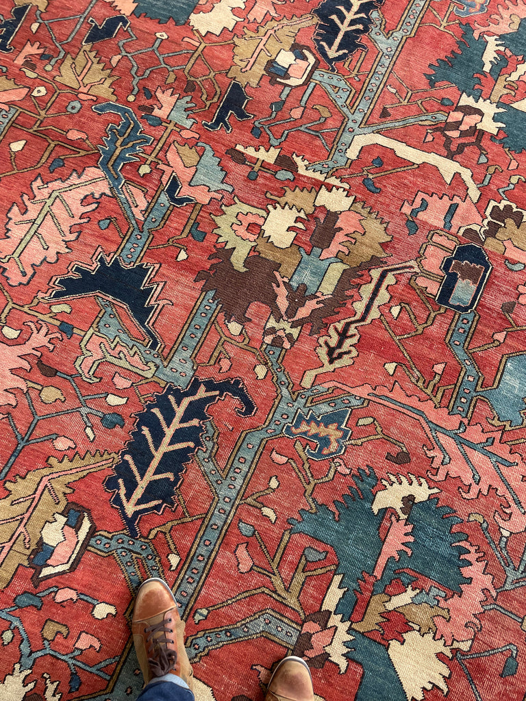 SOLD | LEGENDARY ONE OF ONE - TURN OF THE CENTURY PALATIAL MASTERPIECE | PALACE SIZE BLOOMING JUNGLE DESIGN | 14 x 22