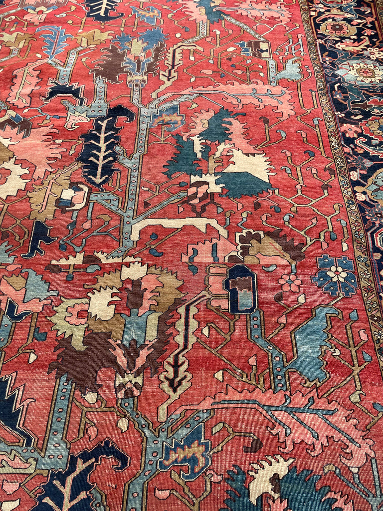 SOLD | LEGENDARY ONE OF ONE - TURN OF THE CENTURY PALATIAL MASTERPIECE | PALACE SIZE BLOOMING JUNGLE DESIGN | 14 x 22