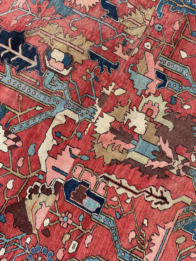 SOLD | LEGENDARY ONE OF ONE - TURN OF THE CENTURY PALATIAL MASTERPIECE | PALACE SIZE BLOOMING JUNGLE DESIGN | 14 x 22