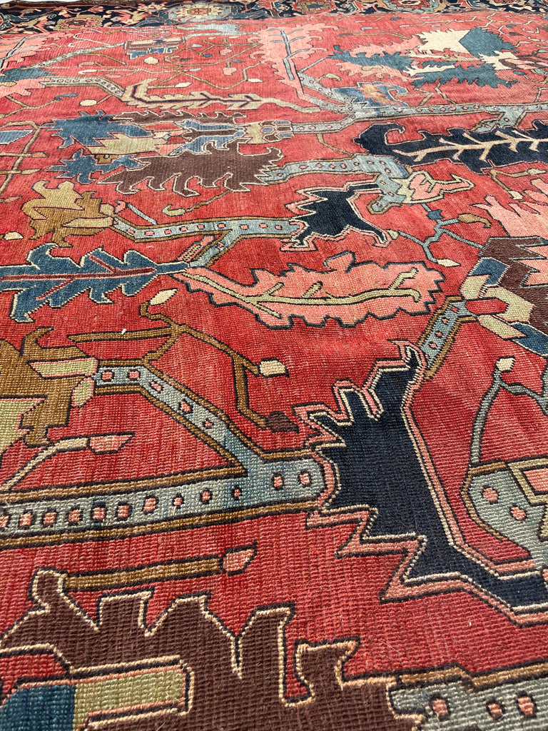 SOLD | LEGENDARY ONE OF ONE - TURN OF THE CENTURY PALATIAL MASTERPIECE | PALACE SIZE BLOOMING JUNGLE DESIGN | 14 x 22