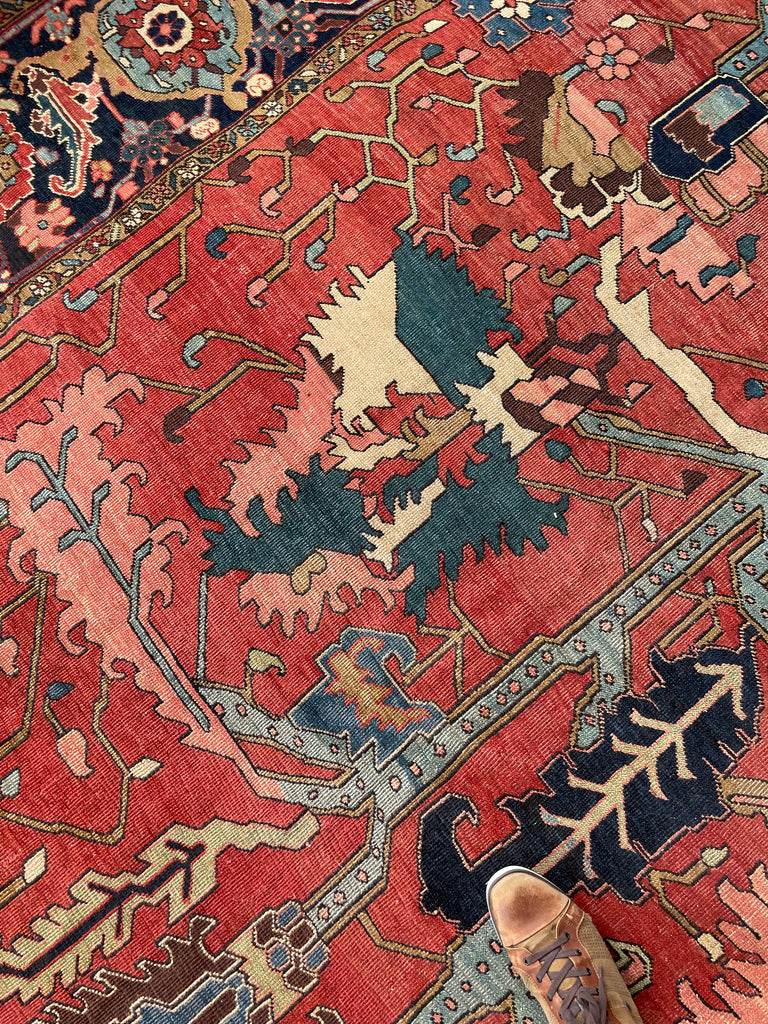 SOLD | LEGENDARY ONE OF ONE - TURN OF THE CENTURY PALATIAL MASTERPIECE | PALACE SIZE BLOOMING JUNGLE DESIGN | 14 x 22