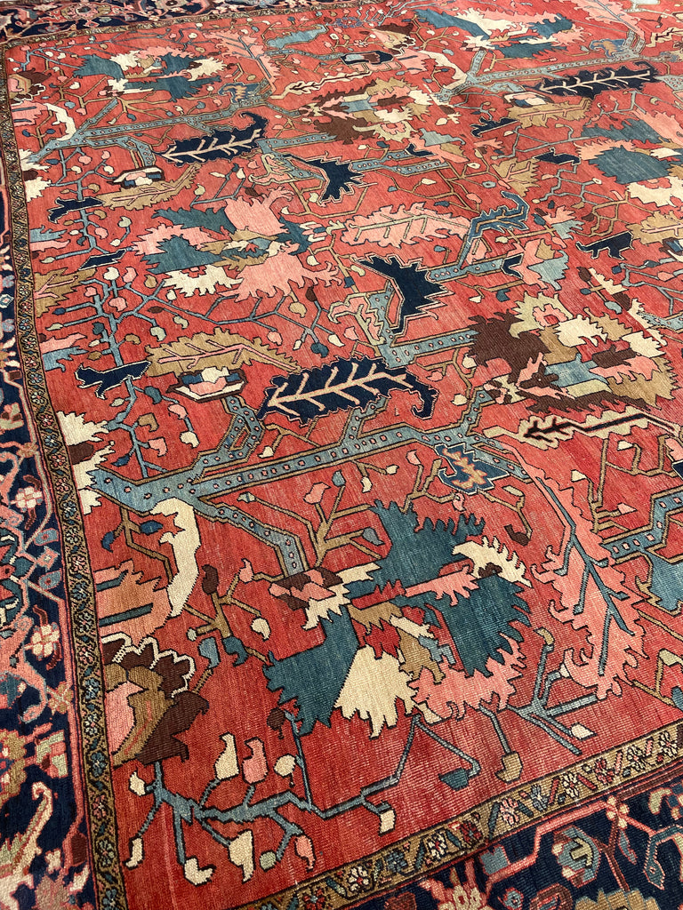 SOLD | LEGENDARY ONE OF ONE - TURN OF THE CENTURY PALATIAL MASTERPIECE | PALACE SIZE BLOOMING JUNGLE DESIGN | 14 x 22