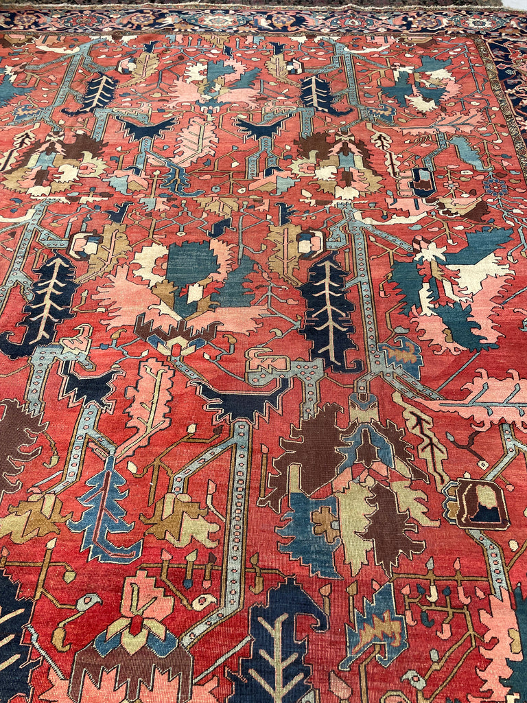 SOLD | LEGENDARY ONE OF ONE - TURN OF THE CENTURY PALATIAL MASTERPIECE | PALACE SIZE BLOOMING JUNGLE DESIGN | 14 x 22
