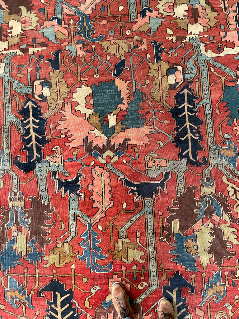 SOLD | LEGENDARY ONE OF ONE - TURN OF THE CENTURY PALATIAL MASTERPIECE | PALACE SIZE BLOOMING JUNGLE DESIGN | 14 x 22