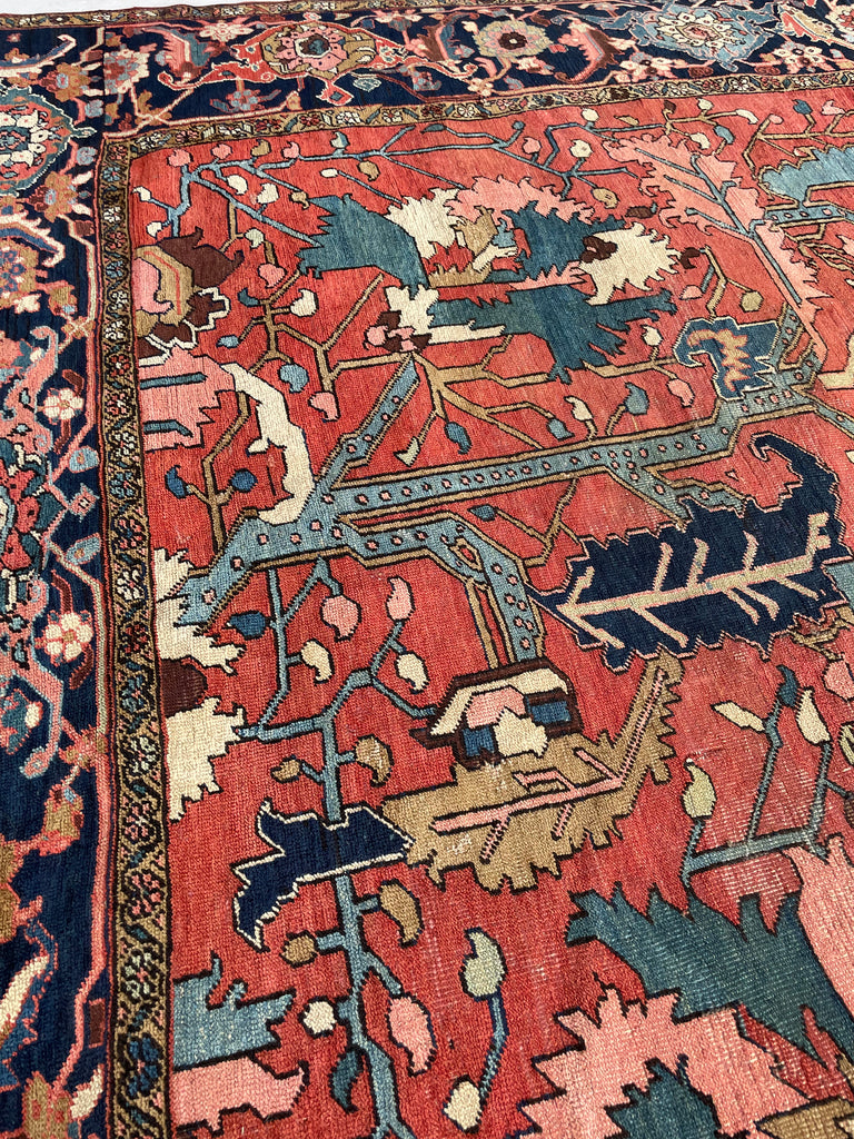 SOLD | LEGENDARY ONE OF ONE - TURN OF THE CENTURY PALATIAL MASTERPIECE | PALACE SIZE BLOOMING JUNGLE DESIGN | 14 x 22
