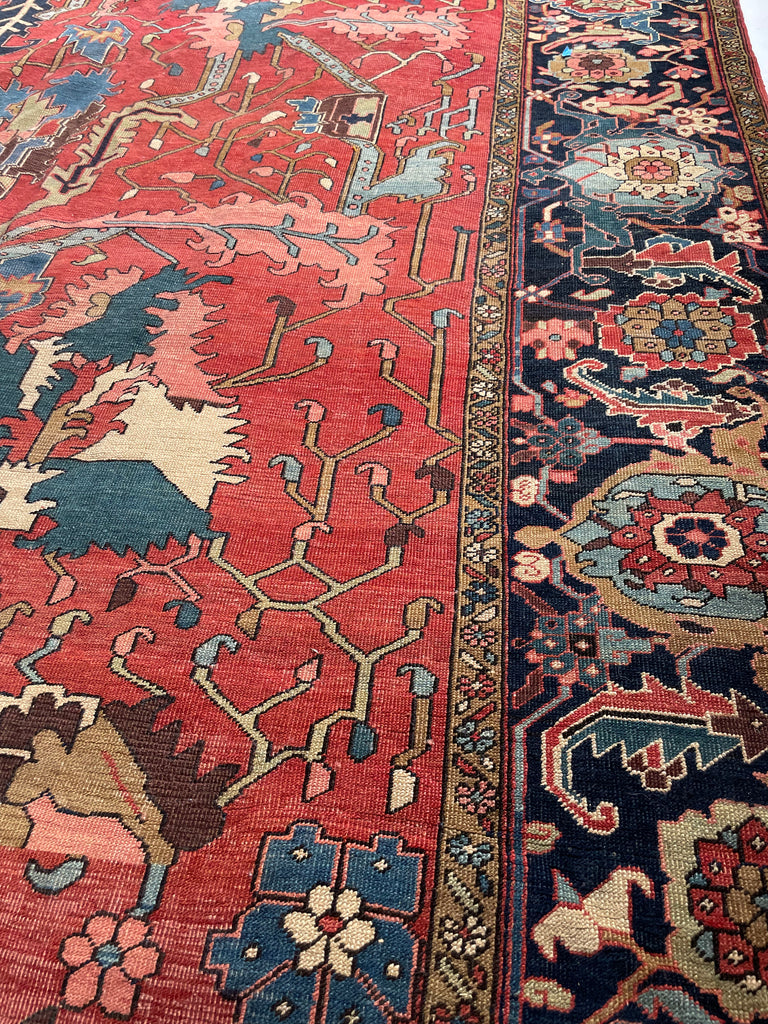 SOLD | LEGENDARY ONE OF ONE - TURN OF THE CENTURY PALATIAL MASTERPIECE | PALACE SIZE BLOOMING JUNGLE DESIGN | 14 x 22