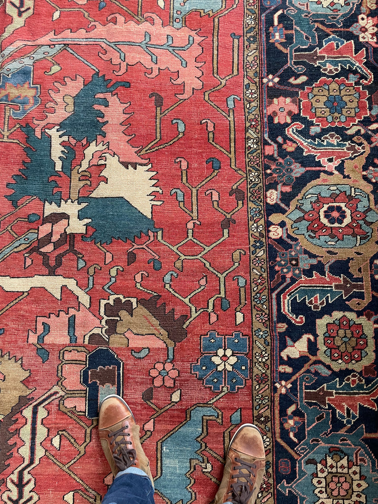 SOLD | LEGENDARY ONE OF ONE - TURN OF THE CENTURY PALATIAL MASTERPIECE | PALACE SIZE BLOOMING JUNGLE DESIGN | 14 x 22