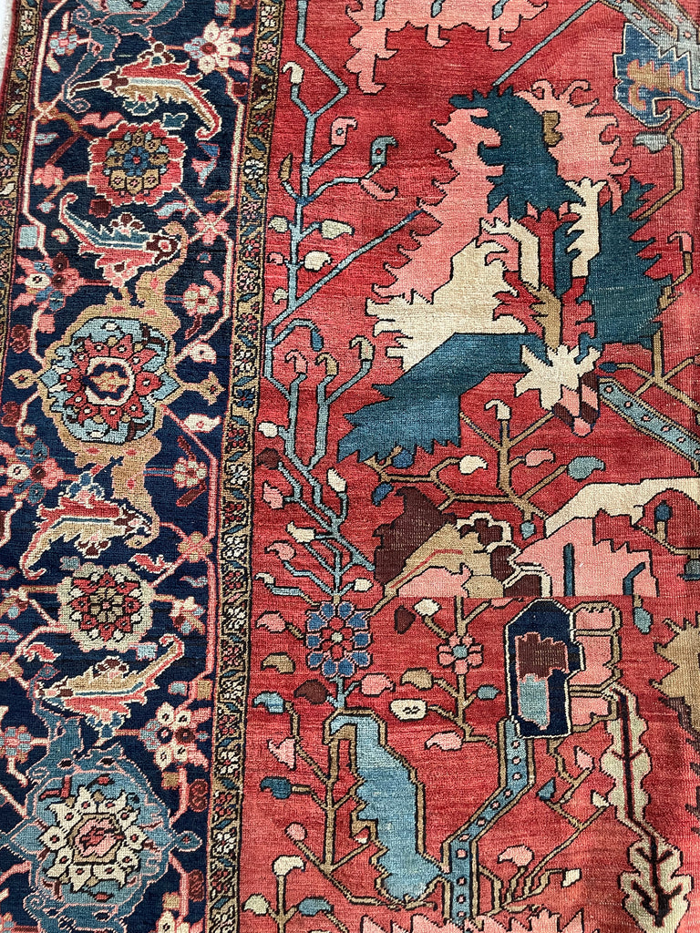 SOLD | LEGENDARY ONE OF ONE - TURN OF THE CENTURY PALATIAL MASTERPIECE | PALACE SIZE BLOOMING JUNGLE DESIGN | 14 x 22