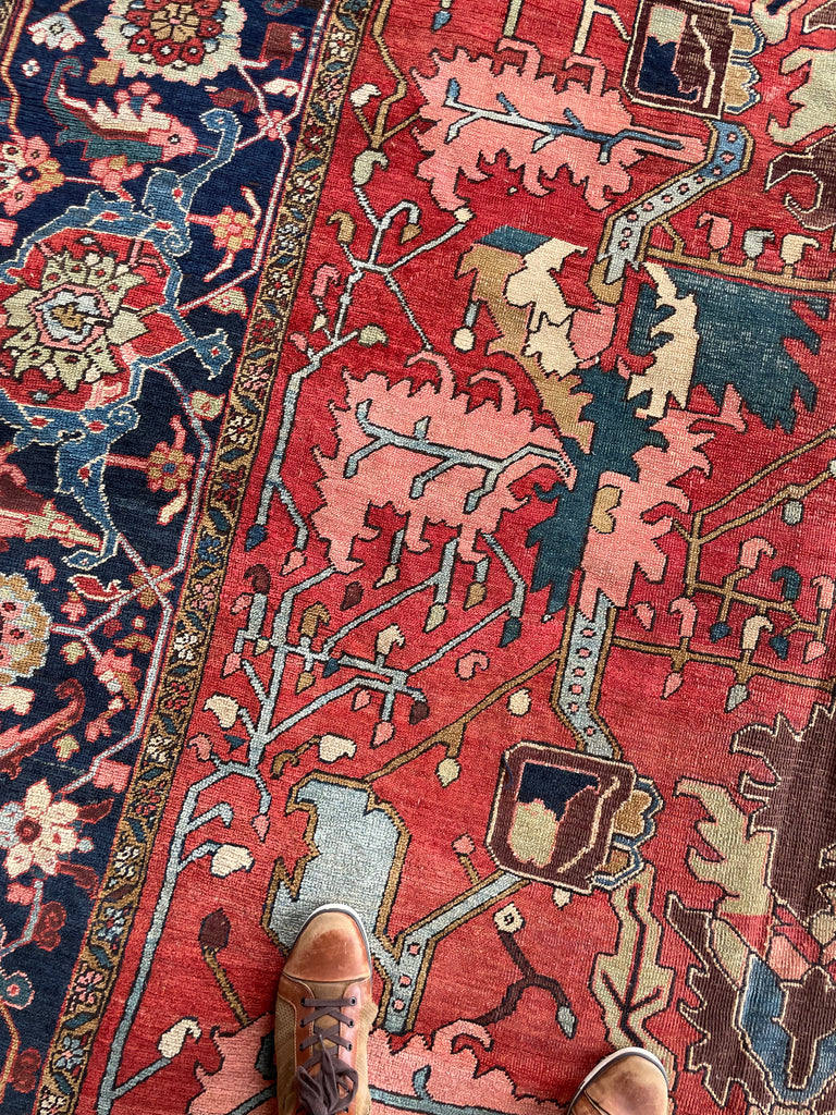 SOLD | LEGENDARY ONE OF ONE - TURN OF THE CENTURY PALATIAL MASTERPIECE | PALACE SIZE BLOOMING JUNGLE DESIGN | 14 x 22