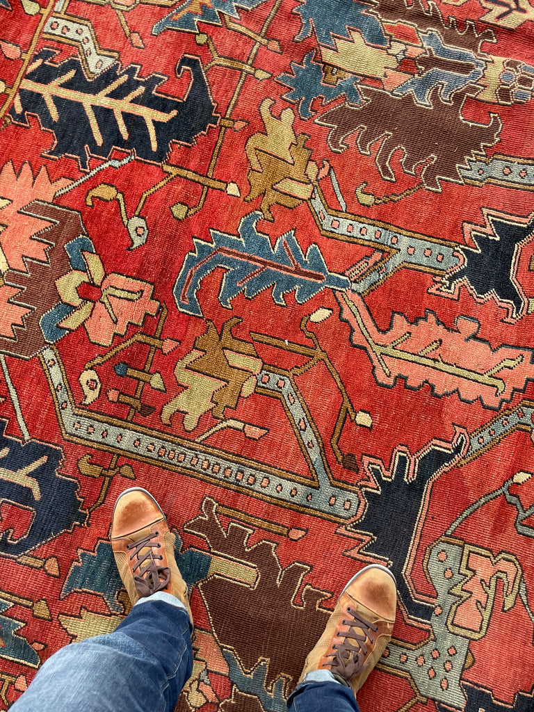 SOLD | LEGENDARY ONE OF ONE - TURN OF THE CENTURY PALATIAL MASTERPIECE | PALACE SIZE BLOOMING JUNGLE DESIGN | 14 x 22
