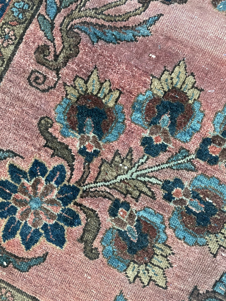 SOLD | INCREDIBLE PERSIAN PLUM Antique Sarouk | Plum, Eggplant, Aubergine Botanical | 4.2 x 6.4