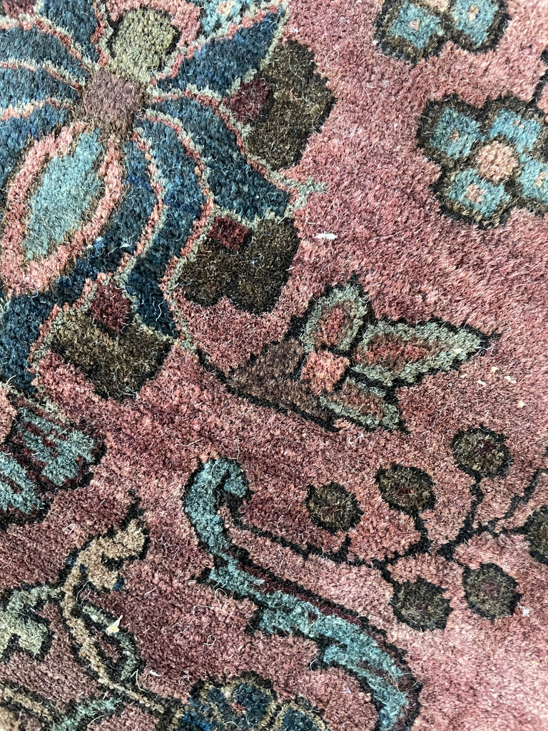 SOLD | INCREDIBLE PERSIAN PLUM Antique Sarouk | Plum, Eggplant, Aubergine Botanical | 4.2 x 6.4