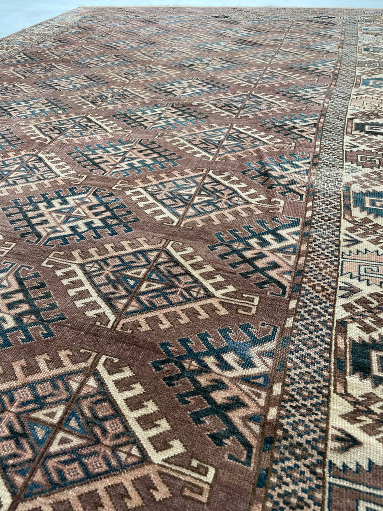 RESERVED FOR SHOOT*** VELVET-LIKE Antique Tekke | Soft Plum, Peacock Teal, Mocha, Espresso, Linen Beige | 7 x 10.4