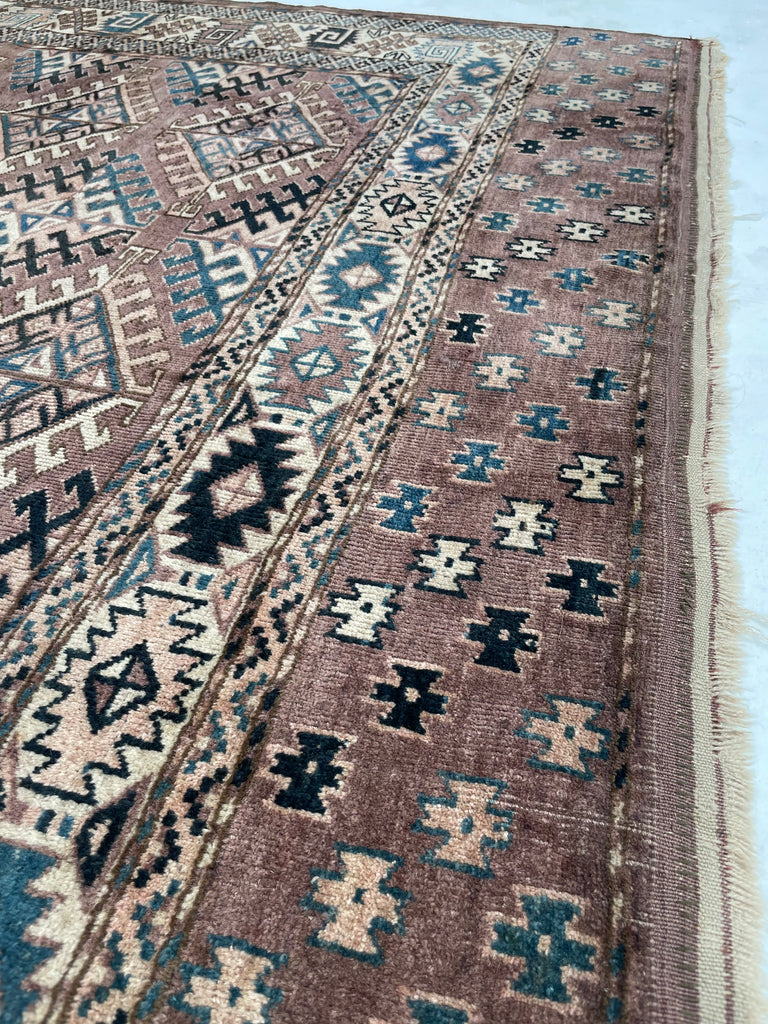 RESERVED FOR SHOOT*** VELVET-LIKE Antique Tekke | Soft Plum, Peacock Teal, Mocha, Espresso, Linen Beige | 7 x 10.4