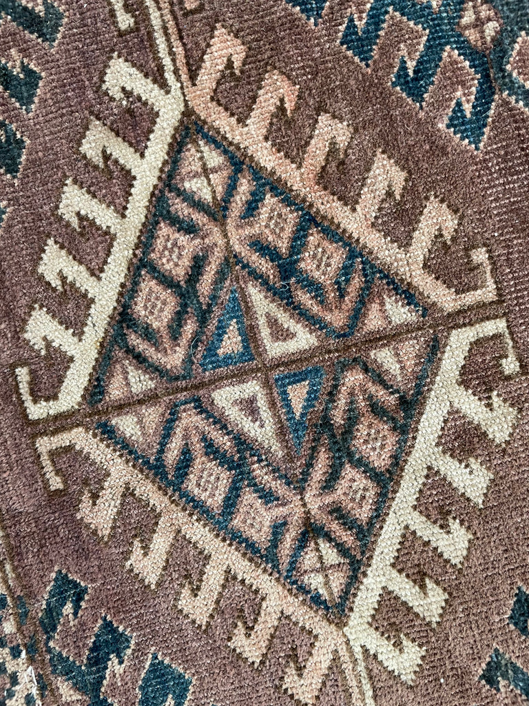 RESERVED FOR SHOOT*** VELVET-LIKE Antique Tekke | Soft Plum, Peacock Teal, Mocha, Espresso, Linen Beige | 7 x 10.4