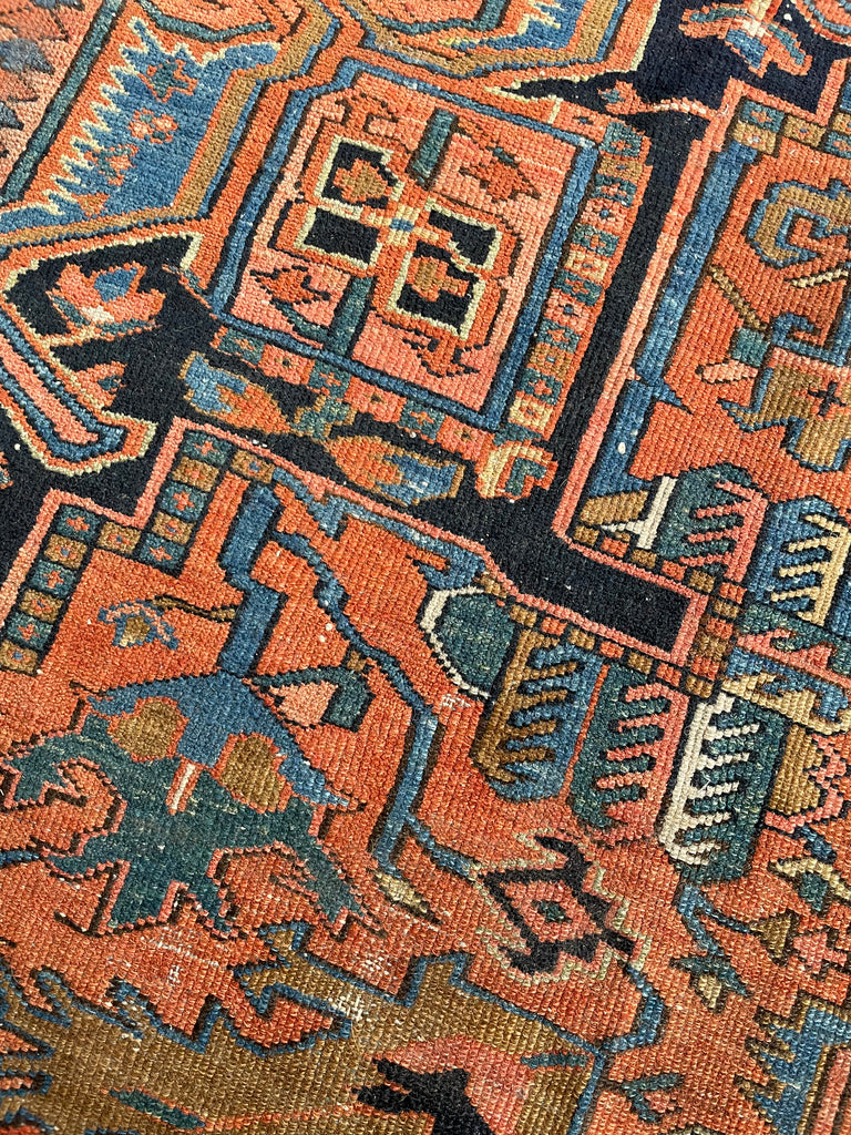 SOLD | C. 1910-20's Collector's HEART-WRENCHINGLY BEAUTIFUL Two-Toned Antique KARAJA Rug | 7 x 10