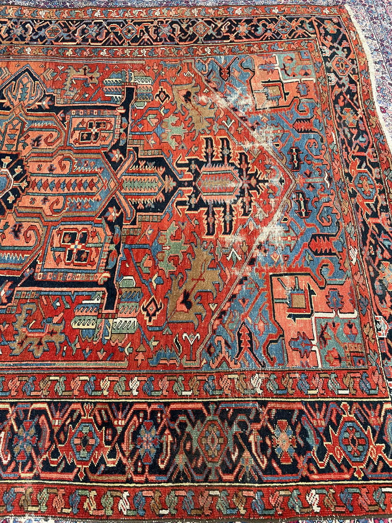 SOLD | C. 1910-20's Collector's HEART-WRENCHINGLY BEAUTIFUL Two-Toned Antique KARAJA Rug | 7 x 10