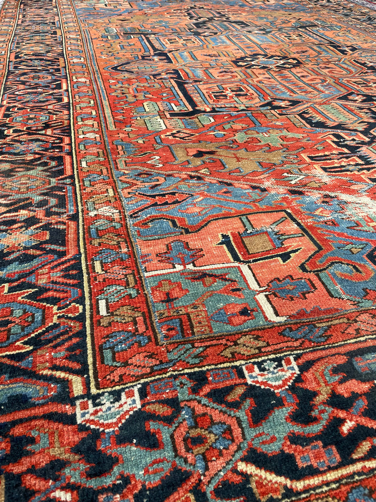 C. 1910-20's Collector's HEART-WRENCHINGLY BEAUTIFUL Two-Toned Antique KARAJA Rug | 7 x 10