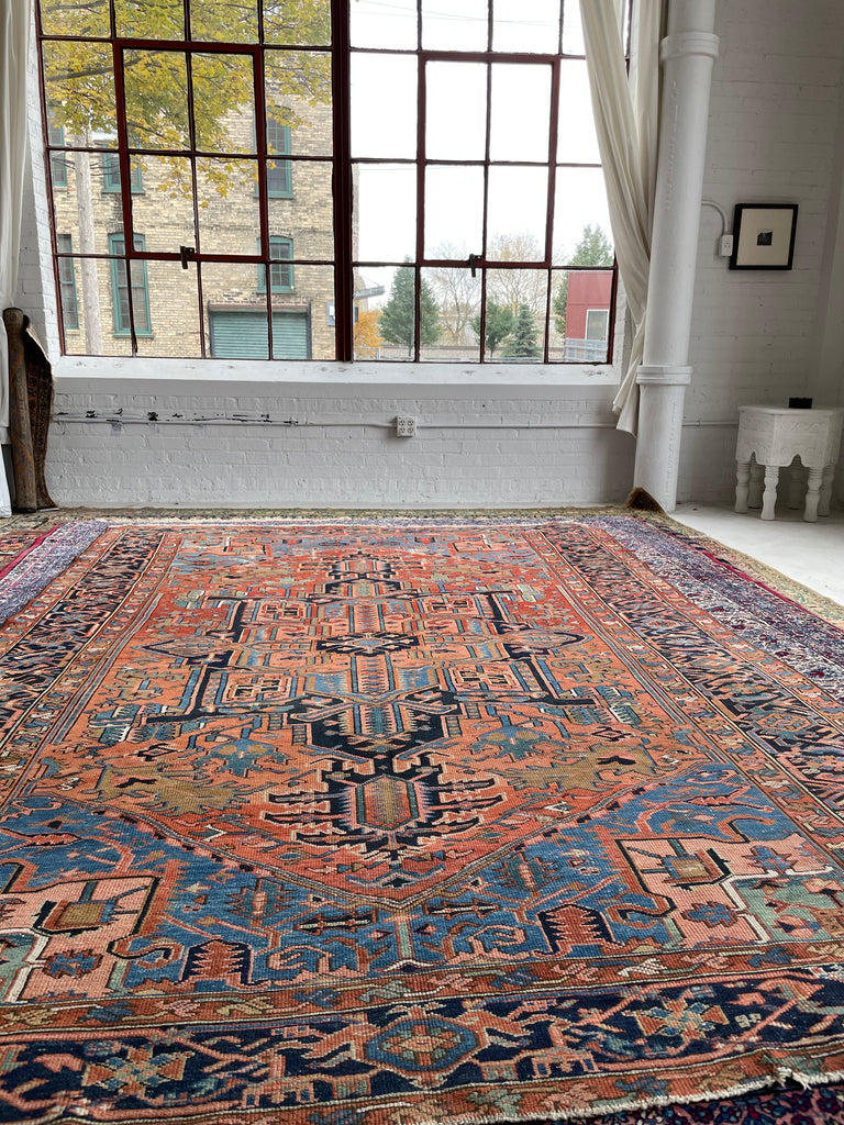 SOLD | C. 1910-20's Collector's HEART-WRENCHINGLY BEAUTIFUL Two-Toned Antique KARAJA Rug | 7 x 10