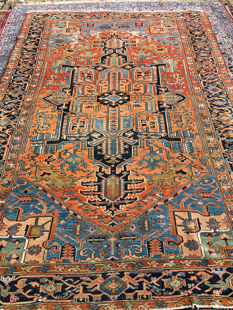 SOLD | C. 1910-20's Collector's HEART-WRENCHINGLY BEAUTIFUL Two-Toned Antique KARAJA Rug | 7 x 10