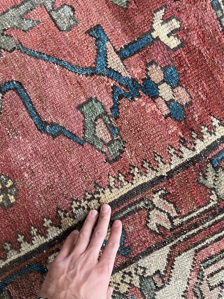 RAREST OF RARE | C. 1880's | ANCIENT MINT CONDITION ANTIQUE SERAPI | Unusually Oversized Narrow GEM w/ Gorg Natural Dyes | 8.10 x 15.1
