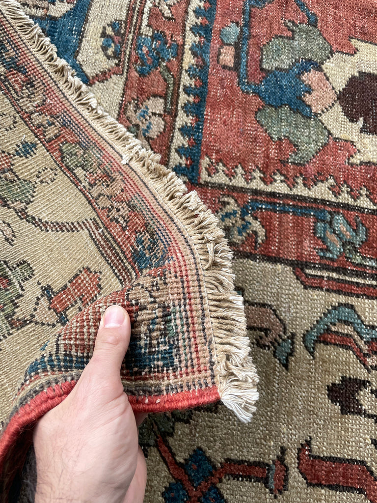RAREST OF RARE | C. 1880's | ANCIENT MINT CONDITION ANTIQUE SERAPI | Unusually Oversized Narrow GEM w/ Gorg Natural Dyes | 8.10 x 15.1
