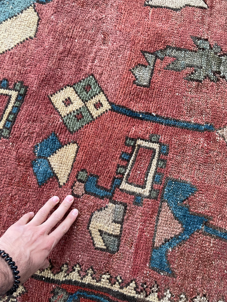 RAREST OF RARE | C. 1880's | ANCIENT MINT CONDITION ANTIQUE SERAPI | Unusually Oversized Narrow GEM w/ Gorg Natural Dyes | 8.10 x 15.1