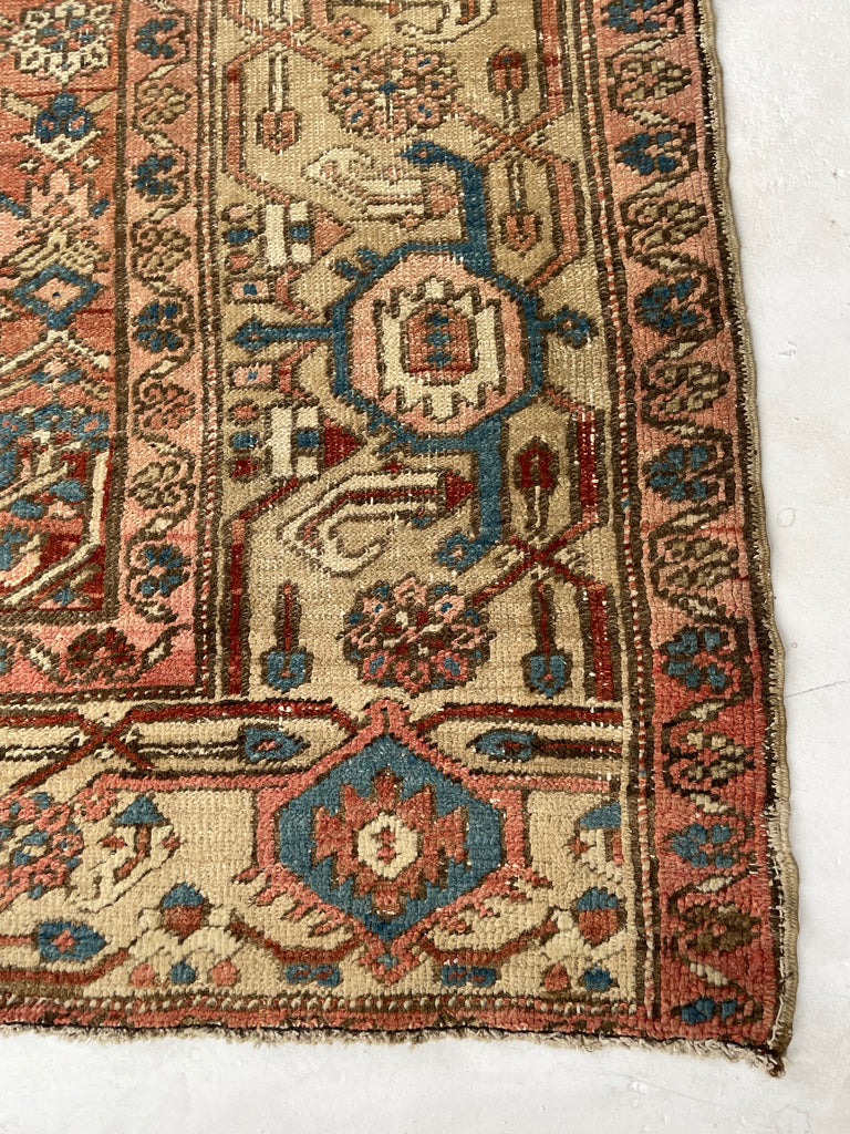 TRULY AMAZING Antique Rug with Iconic Design but FASCINATING Abrash Throughout! ~ 8 x 12.6