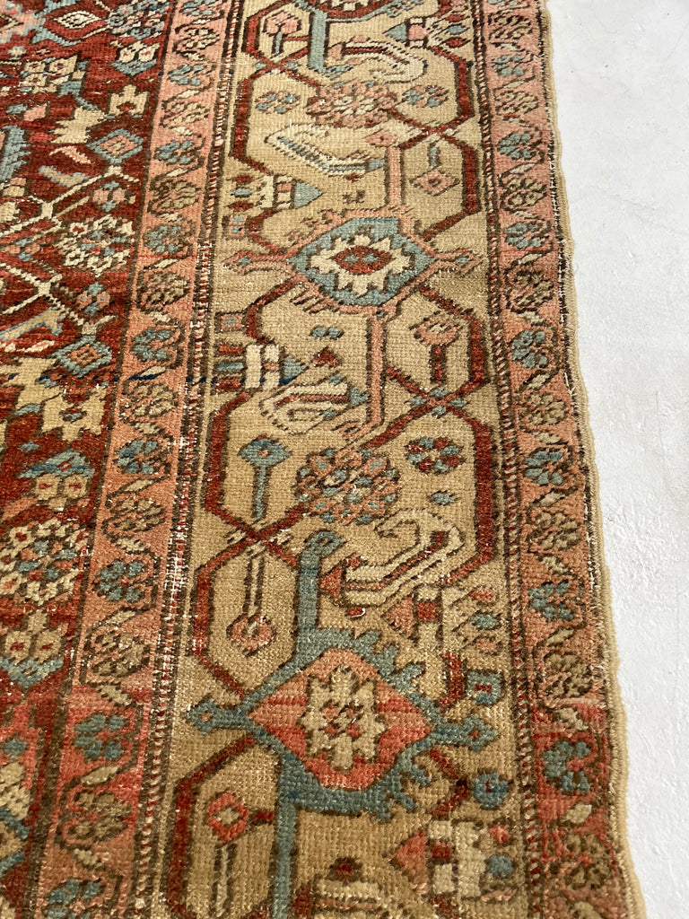 TRULY AMAZING Antique Rug with Iconic Design but FASCINATING Abrash Throughout! ~ 8 x 12.6