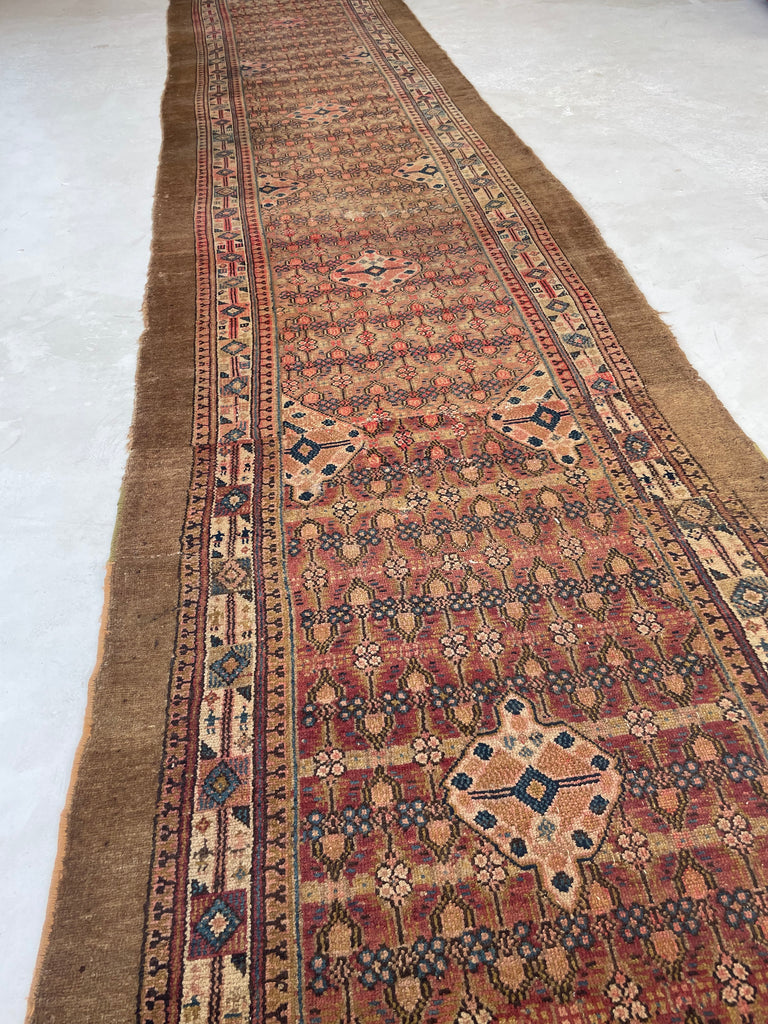 RESERVED FOR JDID*** PURE RAW CAMEL HAIR Oversized Antique Runner | Nomadic Northwest Persian BEAUTY | Camel, Merlot, Indigo, Blush, Rose, Salmon, Lavender | 3.6 x 20.6