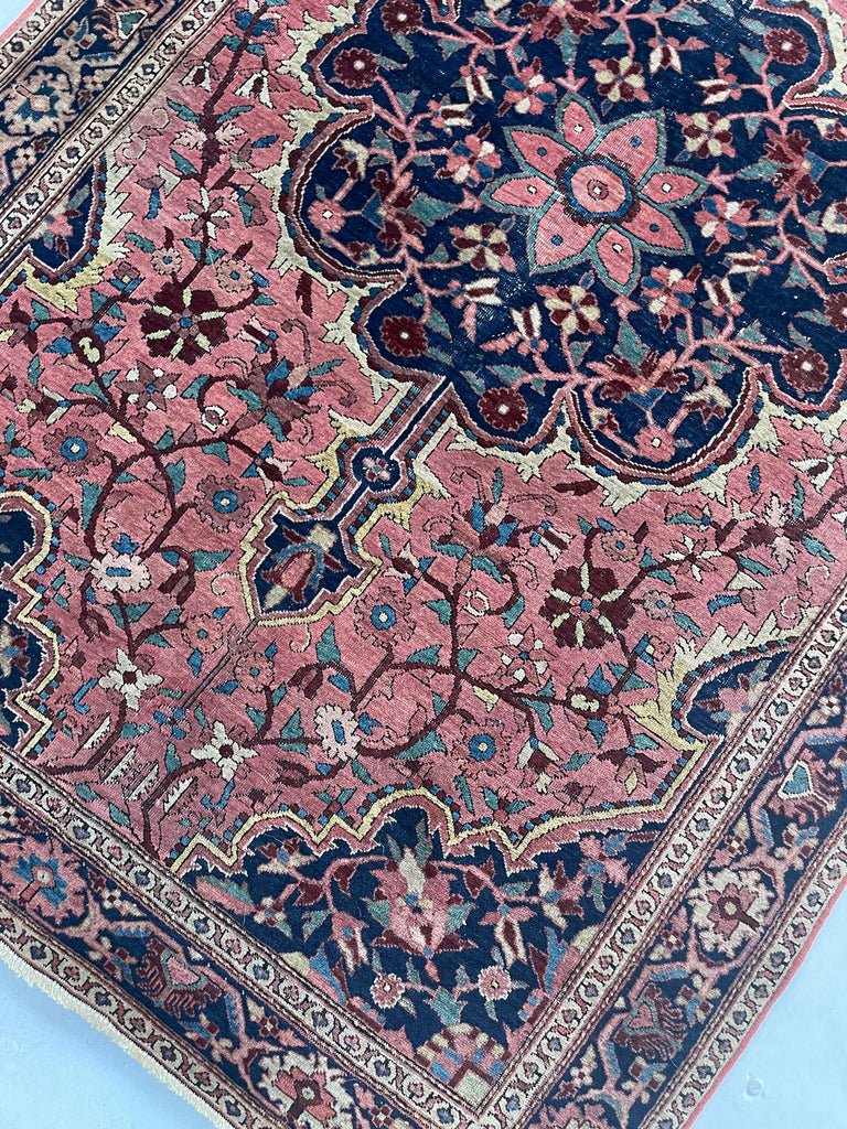 MINT CONDITION FERAHAN | Absolutely Divine Antique Persian Ferahan Sarouk | Twisting Vines | 4.4 x 7.1