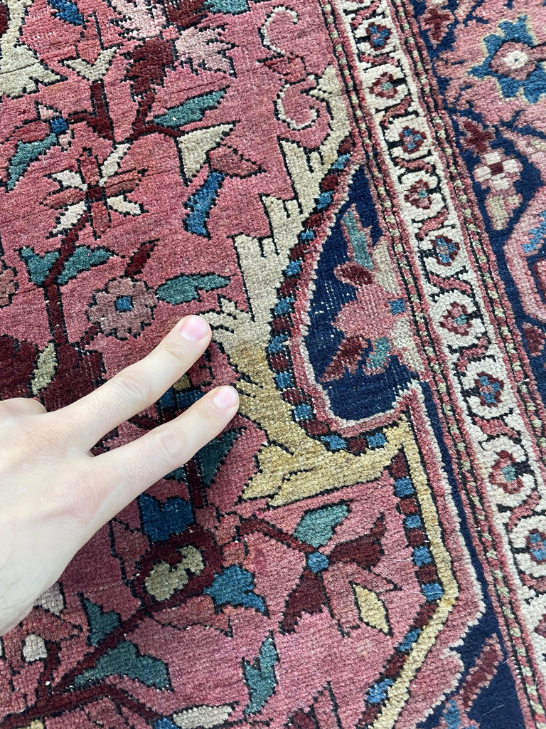 MINT CONDITION FERAHAN | Absolutely Divine Antique Persian Ferahan Sarouk | Twisting Vines | 4.4 x 7.1