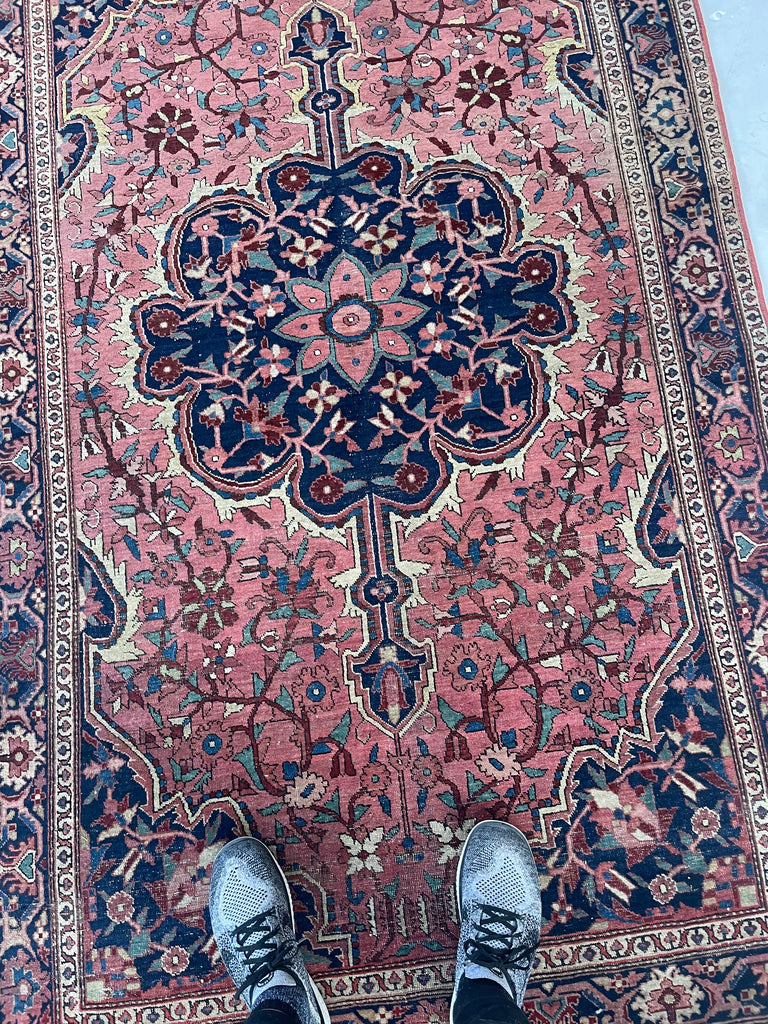 MINT CONDITION FERAHAN | Absolutely Divine Antique Persian Ferahan Sarouk | Twisting Vines | 4.4 x 7.1