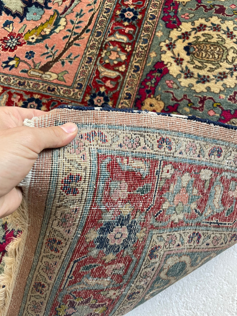 SOLD | COLLECTOR'S PIECE | IMPORTANT 16TH-17TH CENTURY SAFAVID DYNASTY ANIMAL Influenced Antique Persian Tabriz Carpet | UNREAL Pictorial Brilliance, C. 1920 | ~ 11 x 14