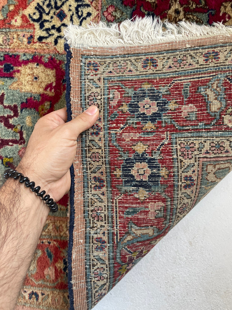 SOLD | COLLECTOR'S PIECE | IMPORTANT 16TH-17TH CENTURY SAFAVID DYNASTY ANIMAL Influenced Antique Persian Tabriz Carpet | UNREAL Pictorial Brilliance, C. 1920 | ~ 11 x 14